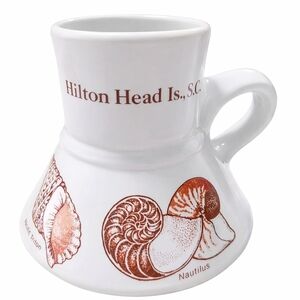 Vintage Hilton Head Island Mug Cup South Carolina No Spill Seashells Beach Ocean